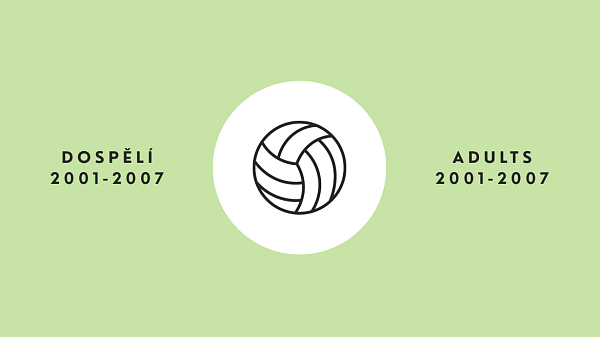 Dospělí - ročníky 2001 až 2007